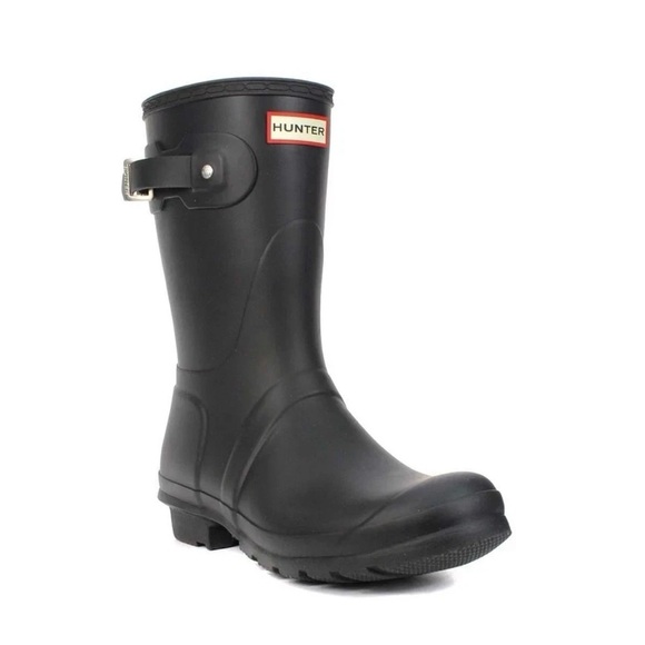 NEW Hunter Original Short Women's Boots Black Size 7 - Picture 1 of 4